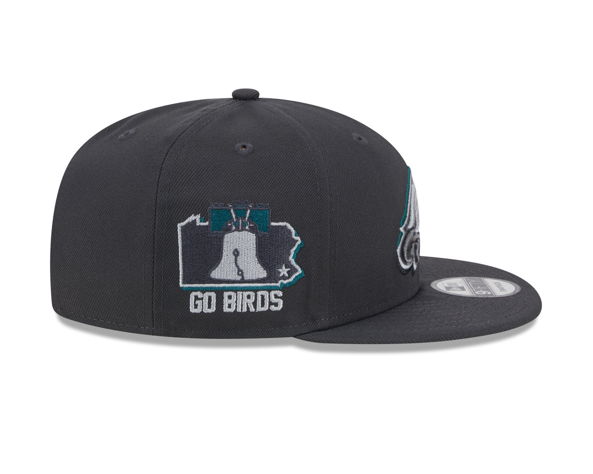 New Era 9Fifty NFL Graphite Philadelphia Eagles 2024 Draft Snapback