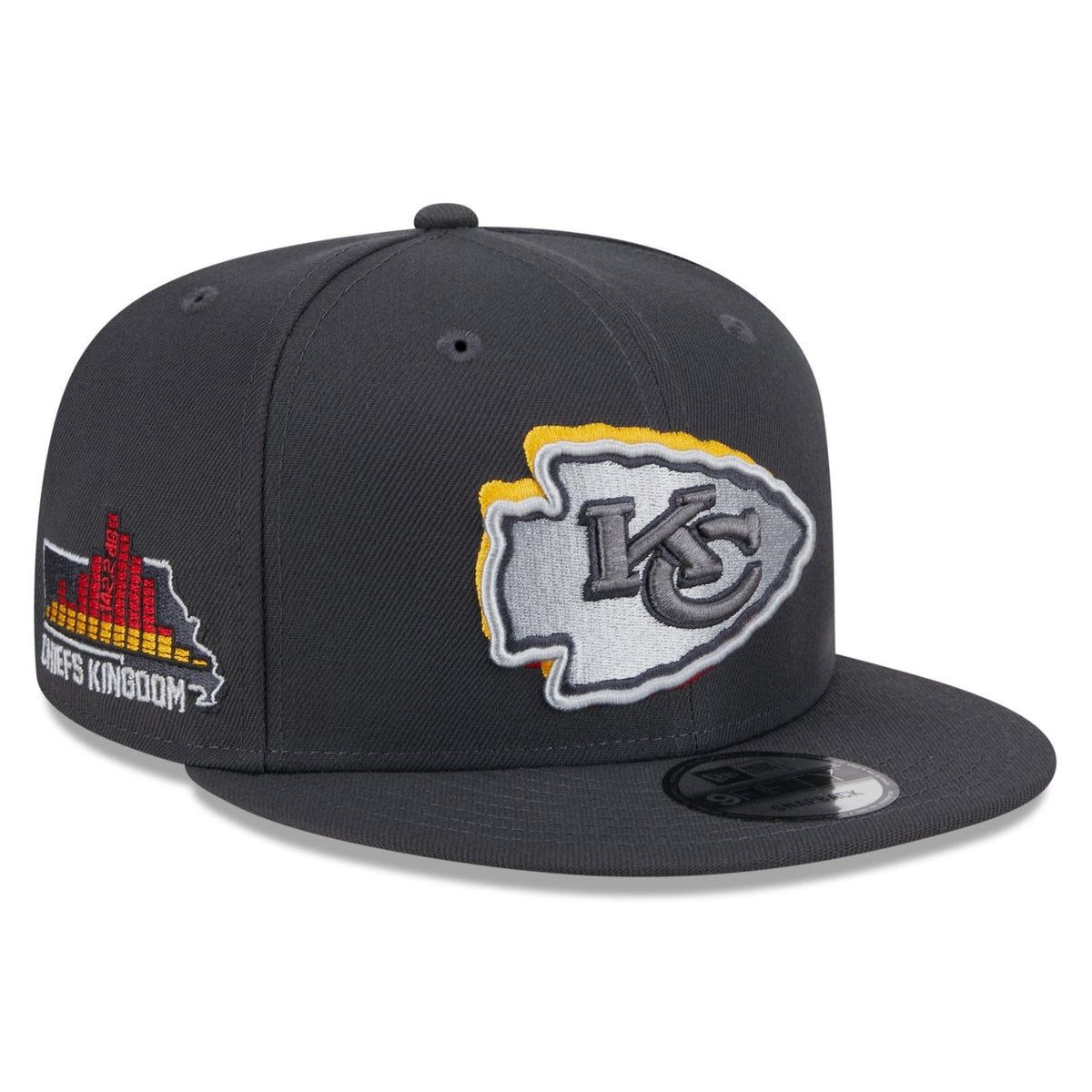 New Era 9Fifty NFL Graphite Kansas City Chiefs 2024 Draft Snapback