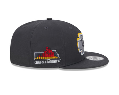 New Era 9Fifty NFL Graphite Kansas City Chiefs 2024 Draft Snapback