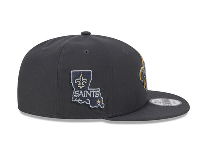 New Era 9Fifty NFL Graphite New Orleans Saints 2024 Draft Snapback