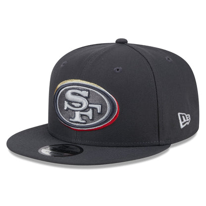 New Era 9Fifty NFL Graphite San Francisco 49ers 2024 Draft Snapback