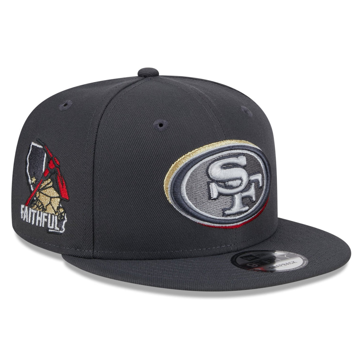New Era 9Fifty NFL Graphite San Francisco 49ers 2024 Draft Snapback
