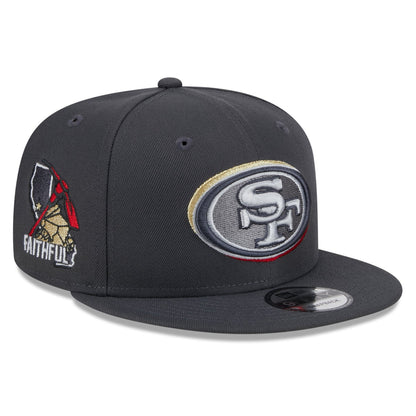 New Era 9Fifty NFL Graphite San Francisco 49ers 2024 Draft Snapback