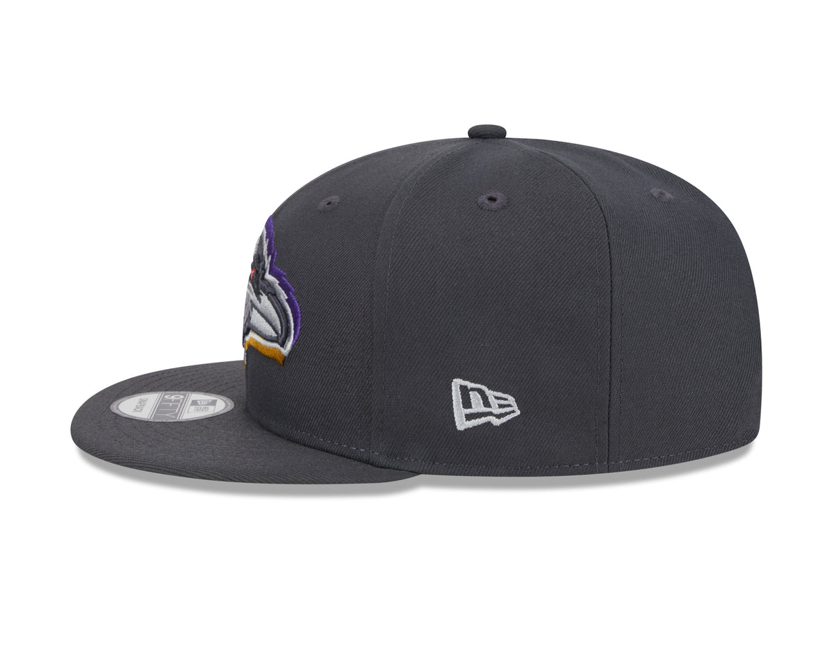 New Era 9Fifty NFL Graphite Baltimore Ravens 2024 Draft Snapback