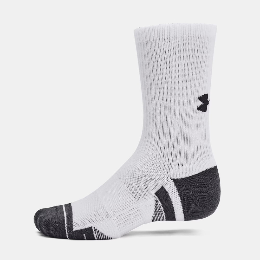 Under Armour - Performance Tech Crew White 3 kpl