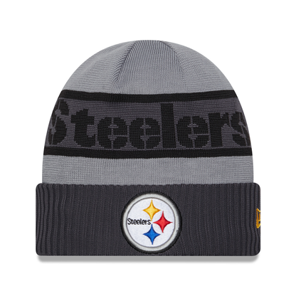 New Era - NFL Tech Knit Sideline 2023 Pipo Pittsburgh Steelers Harmaa